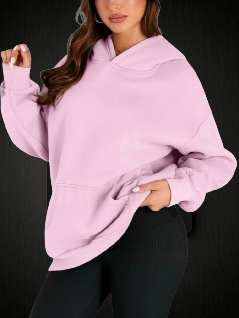 Oversized Hoodie Sweatshirt ▪︎ Pale Pink ▪︎ Sz LG